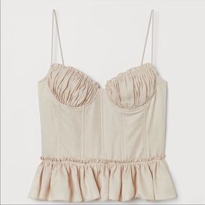 H&M Brock collection linen corset top